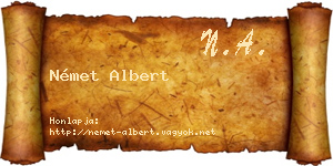 Német Albert névjegykártya