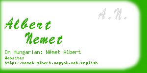 albert nemet business card