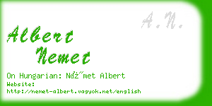 albert nemet business card